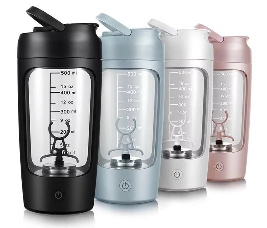 Custom Logo Plastic 600Ml Protein Whey Cup Gym Sports Electric Shaker Bottle Milk Powder Coffee Stir Protein Mixer Shaker Bottle
