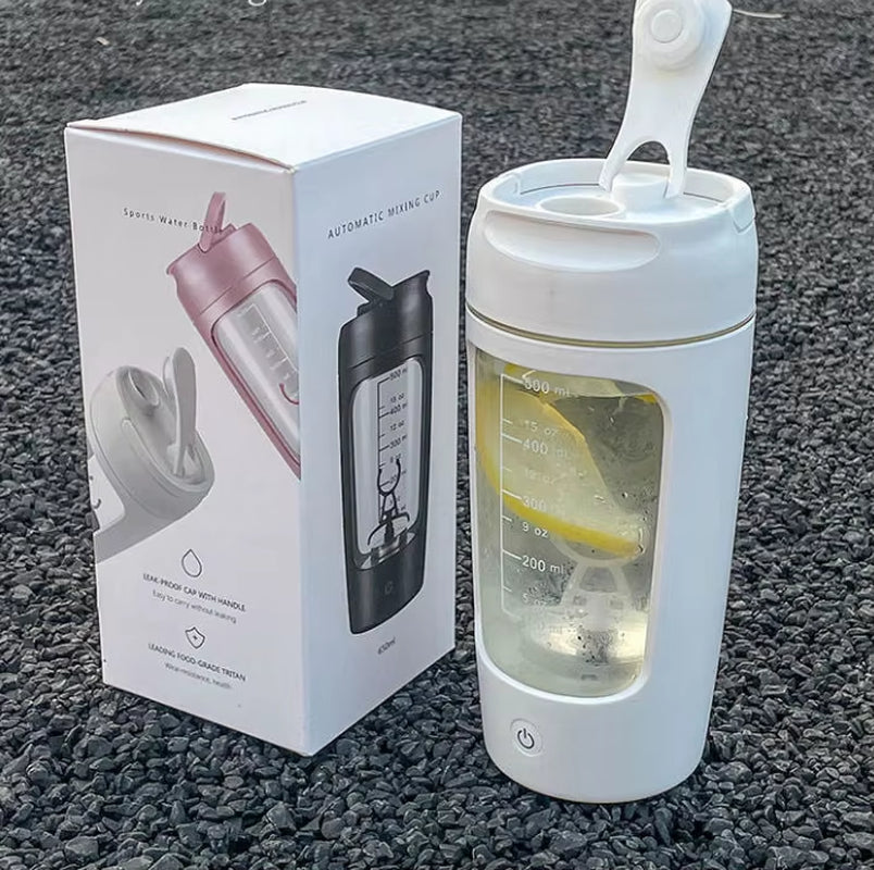 Custom Logo Plastic 600Ml Protein Whey Cup Gym Sports Electric Shaker Bottle Milk Powder Coffee Stir Protein Mixer Shaker Bottle